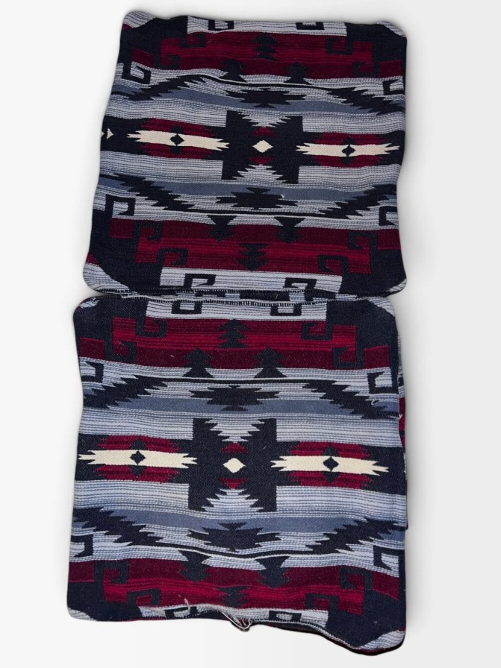 Ralph Lauren Vintage blue red navajo aztec print cotton pair pillow covers